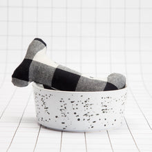 Load image into Gallery viewer, paint splatter ceramic dog bowl. Modern home decor and luxury pet products from Hogan Parker. 
