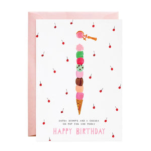 Birthday Greeting Card - Extra Scoops from Hogan Parker