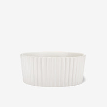 Load image into Gallery viewer, modern home decor and luxury dog products. stylish ribbed ceramic dog bowl from hogan parker

