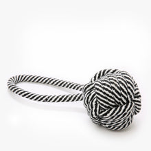 Load image into Gallery viewer,  Luxury Dog Toy from Hogan Parker - Natural Cotton Rope Knot Chew Toy in Black and White
