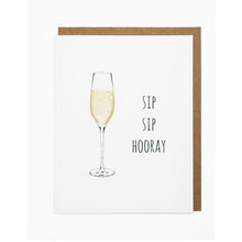 Load image into Gallery viewer, Greeting Gift Card. Wedding Card. Sip Sip Hooray. Hogan Parker is a new contemporary luxury online shop for books, thoughtful gifts, soap, jewelry, home decor, cookware, kitchenware, and more.
