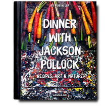 Load image into Gallery viewer, Book Cover. Dinner with Jackson Pollock Recipes, Art, and Nature. Assouline interior image. Hogan Parker is a contemporary luxury online shop for books, gifts, vintage wares, soap, jewelry, home decor, cookware, kitchenware, and more.
