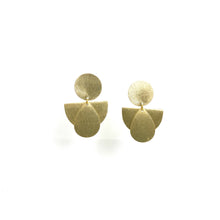 Load image into Gallery viewer, Style is Ina. Color is Silver. Handmade jewelry brass statement earrings. Hogan Parker is a contemporary luxury online shop for books, gifts, vintage wares, soap, jewelry, home decor, cookware, kitchenware, and more.
