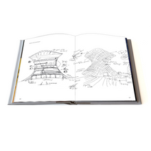 Load image into Gallery viewer, Architecture sketches. Portraits of the New Architecture II coffee table book and art book interior image. Published by Assouline. Hogan Parker is a contemporary luxury online shop for books, gifts, vintage wares, soap, jewelry, home decor, cookware, kitchenware, and more.
