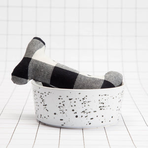 paint splatter ceramic dog bowl. Modern home decor and luxury pet products from Hogan Parker. 