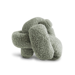 Modern home decor and luxury dog toys from Hogan Parker. The Oversized Formable Play Object plush dog chew toy in sage from Hogan Parker. 