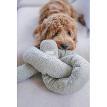 Load image into Gallery viewer, Modern home decor and luxury dog toys from Hogan Parker. The Oversized Formable Play Object plush dog chew toy in sage from Hogan Parker. 
