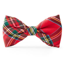 Load image into Gallery viewer, Luxury dog accessories from Hogan Parker. Flannel holiday bow tie in tartan.

