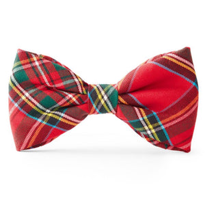 Luxury dog accessories from Hogan Parker. Flannel holiday bow tie in tartan.