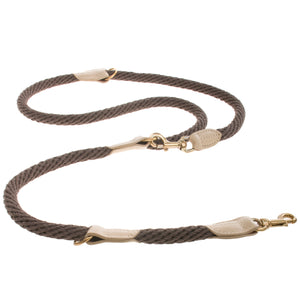 Mungo and Muad Long Rope dog lead in Chocolate. Luxury dog products for the modern home from Hogan Parker