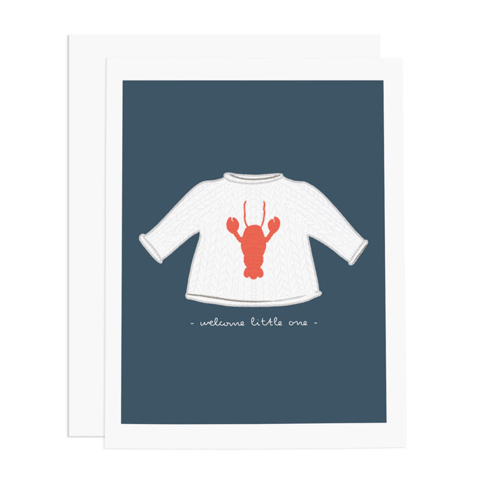 New Baby Lobster Sweater Greeting Card from Hogan Parker