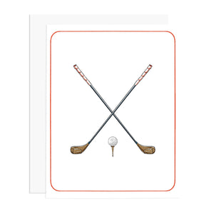 Golf Clubs Greeting Card from Hogan Parker