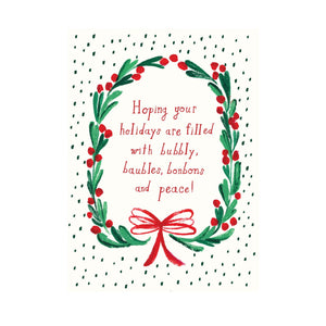 Holiday Greeting Card - Bubbly and Bonbons from Hogan Parker
