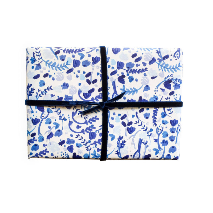 Blue Hydrangea Garden gift wrapping paper