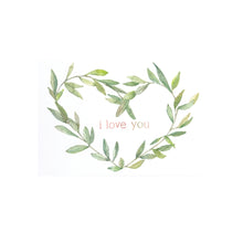 Load image into Gallery viewer, I Love You Wreath Holiday Greeting Card from Hogan Parker
