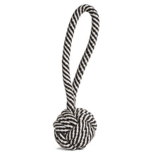 Load image into Gallery viewer,  Luxury Dog Toy from Hogan Parker - Natural Cotton Rope Knot Chew Toy in Black and White
