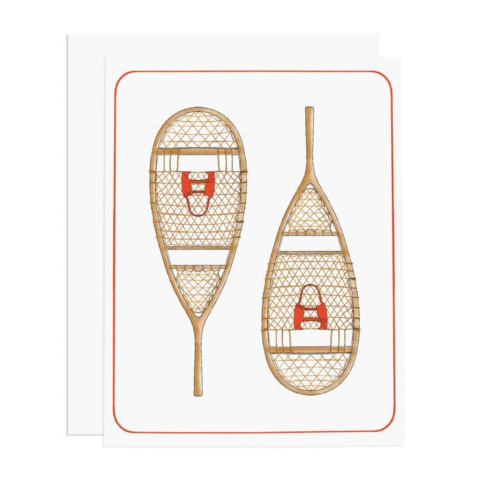 Preppy Snow Shoes Winter Holiday Greeting Card from Hogan Parker