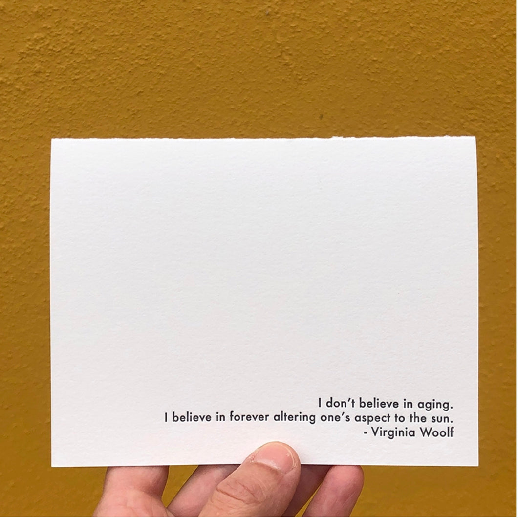virginia woolf quote birthday greeting card from hogan parker