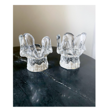 Load image into Gallery viewer, Vintage crystal candle holders.  Hogan Parker is a contemporary luxury online shop for books, gifts, vintage wares, soap, jewelry, home decor, cookware, kitchenware, and more.
