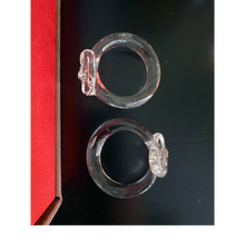 Load image into Gallery viewer, Vintage glass napkin rings. Hogan Parker is a contemporary luxury online shop for books, gifts, vintage wares, soap, jewelry, home decor, cookware, kitchenware, and more.

