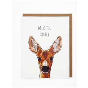 Greeting Gift Card. Missing You Card. Miss You Deerly. Hogan Parker is a new contemporary luxury online shop for books, thoughtful gifts, soap, jewelry, home decor, cookware, kitchenware, and more.