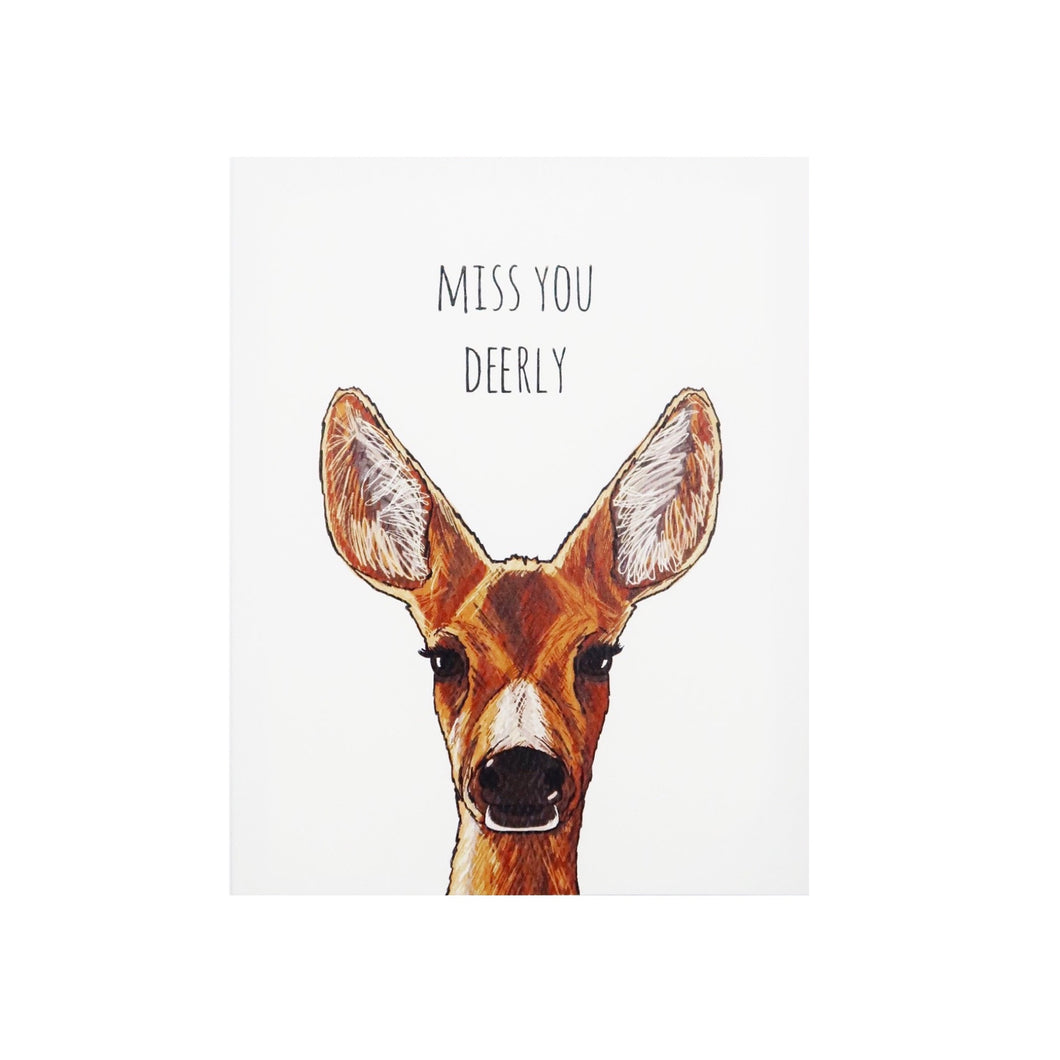 Greeting Gift Card. Missing You Card. Miss You Deerly. Hogan Parker is a new contemporary luxury online shop for books, thoughtful gifts, soap, jewelry, home decor, cookware, kitchenware, and more.