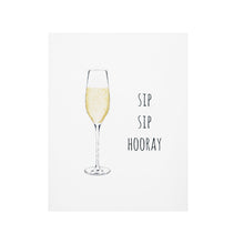 Load image into Gallery viewer, Greeting Gift Card. Wedding Card. Sip Sip Hooray. Hogan Parker is a new contemporary luxury online shop for books, thoughtful gifts, soap, jewelry, home decor, cookware, kitchenware, and more.
