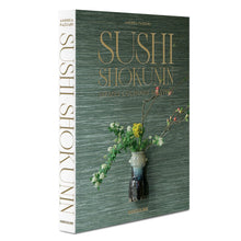 Load image into Gallery viewer, Sushi Shokunin by Assouline. Cover spine image. Hogan Parker is a new contemporary luxury online shop for books, thoughtful gifts, soap, jewelry, home decor, cookware, kitchenware, and more. 
