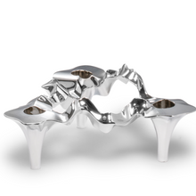 Load image into Gallery viewer, Home decor. Steel organic hand-polished candle holder. Hogan Parker is a contemporary luxury online shop for books, gifts, vintage wares, soap, jewelry, home decor, cookware, kitchenware, and more.
