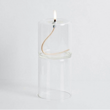 Load image into Gallery viewer, Glass oil lamps. Hogan Parker is a contemporary luxury online shop for books, gifts, vintage wares, soap, jewelry, home decor, cookware, kitchenware, and more. 
