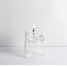 Load image into Gallery viewer, Glass oil lamps. Hogan Parker is a contemporary luxury online shop for books, gifts, vintage wares, soap, jewelry, home decor, cookware, kitchenware, and more. 

